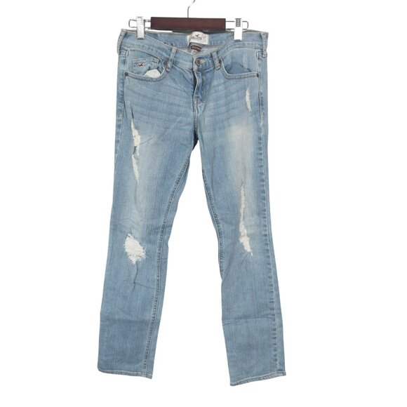 Hollister Laguna Skinny Light Distressed Denim Ripped Jeans W 27 L 31 Low Rise - Picture 1 of 10